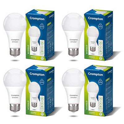 Crompton Dyna Ray 12W Round E27 LED Cool Day Light Pack of 4