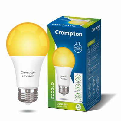 Crompton Dyna Ray 12W Round E27 LED Warm White Pack of 1