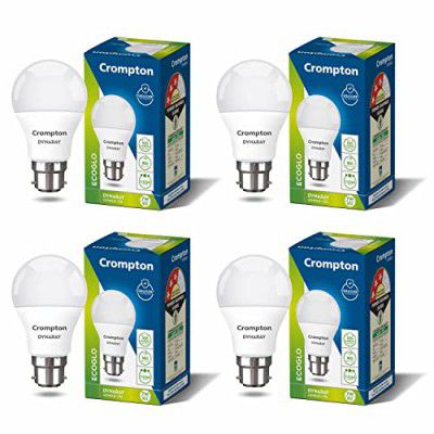 Crompton Dyna Ray 7W Round B22 LED Cool Day Light Pack of 4