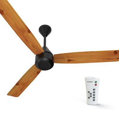 Crompton Energion Cromair 1200mm (48 inch) High Speed 5S 28W Energy Efficient BLDC AntiDust Ceiling Fan with Remote (Light Pine Wood), Pack of 1