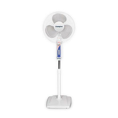 Crompton High Flo Waveplus pedestal fan- White