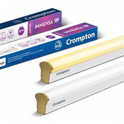 Crompton Immensa Smart Batten 20 Watt IOT Wi-Fi Enabled LED Batten (White Tunable and Dimmable, Compatible with Alexa and Google Assistant) - Pack of 10 (LDIMN20-Wifi)