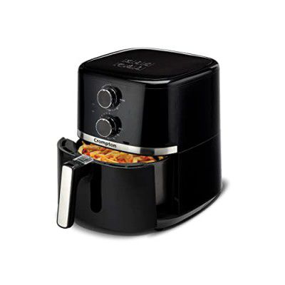 Crompton NourisPro 4.5 Ltr Air Fryer with Quick Fry Technology | 1500 Watts Super Helix Heating element | Free OilBrush & Tong