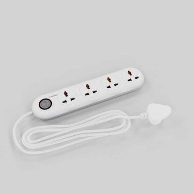 Crompton Powerbox Alpha Lite 4 Socket Extension Boards (White, 2 m)