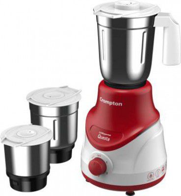 Crompton QUESTA MIXER GRINDER LIFE ESSENTIAL 500 Mixer Grinder (3 Jars, RED & WHITE)