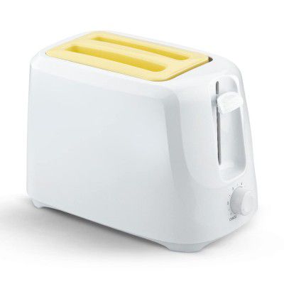 Crompton SunBrown Classic Pop-up Toaster 700W with Removable Crumb Tray | 6 Browning Levels with Cancel Function | Dust Cover Plate | White Cool Touch Body