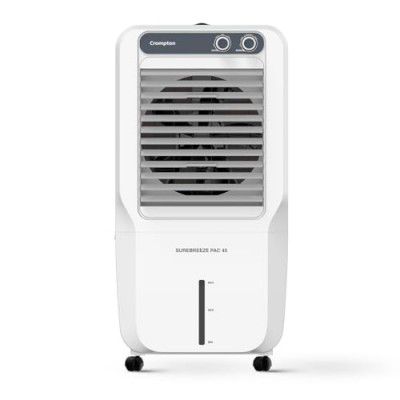 Crompton Surebreeze Personal Air Cooler - 45L ;Auto Fill, 4-Way Air Deflection and High Density Honeycomb pads.