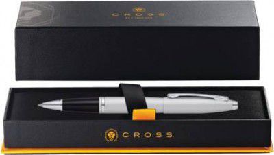 CROSS Calais Satin Chrome Rollerball (AT0115-16) Roller Ball Pen  (Ink Color - Black)