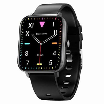 CrossBeats Ignite Bluetooth Calling Smart Watch for Men & Women, 1.7” RealHue™ Display, AI Voice Assistance, 250+ smartwatch Faces, Heart Rate & SpO2, Multi-Sport Modes, 15 Days Battery (Black)