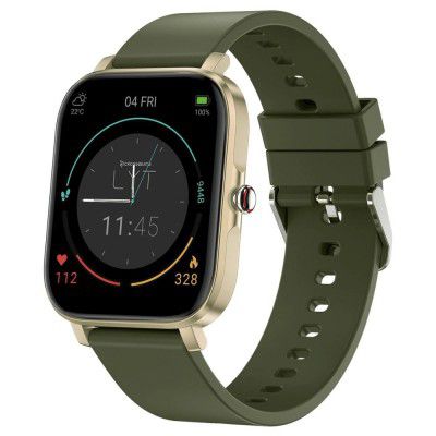 Crossbeats Ignite LYT SmartWatch,1.69 inch Full Touch Screen, 15-days battery, Bluetooth version: 5.0, 100+ Watch Faces, IP68 Water-resistant, Multisport Training, Real time HR monitoring, GOLD