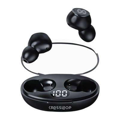 CROSSLOOP Krysta Podz TWS Earbuds (IPX4 Water Resistant, Auto Pairing, Black)