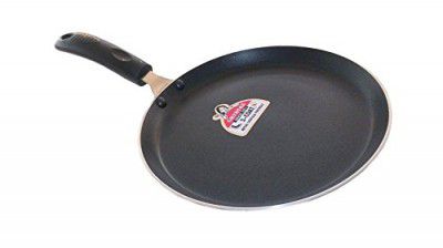 Crystal Aluminium Induction Base Non-Stick Flat Tawa, 250 Mm