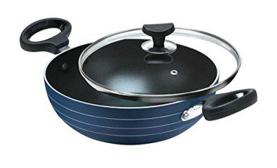 Crystal Induction Base Non-Stick Aluminium Kadhai, 225Mm, Multicolour