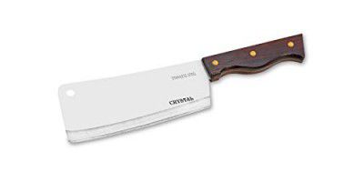 Crystal Stainless Steel Cleaver Knife, 27.94cm, Rosewood Brown