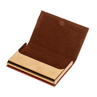 Cubic Premium Quality Leatherite Card Holder (Light Tan)