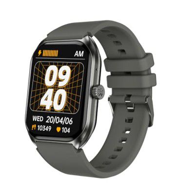 CULTSPORT Ace X1 2.04" Amoled Display Bluetooth Calling Smartwatch (Gun Metal Grey Strap, Free Size)