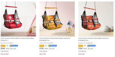 Curio Centre Hammock Swings Upto 86% Off starting From Rs.699