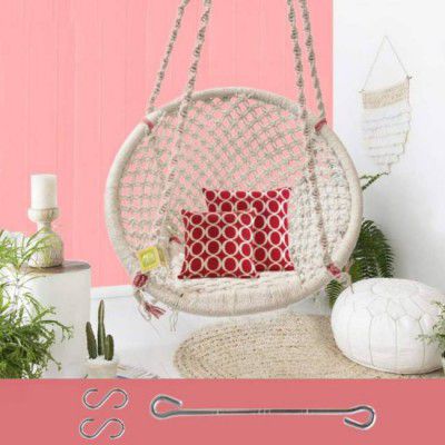 Curio Centre Round Cotton Hammock (White, DIY(Do-It-Yourself))