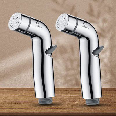 CUROVIT Daisy ABS Health Faucet Gun Pack of 2 Chrome Finish Leak Proof Hygiene Spray for Toilet Seat