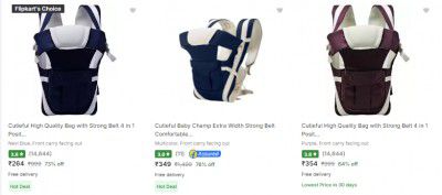 Cutieful Baby Carriers & Cuddlers Upto 76% Off