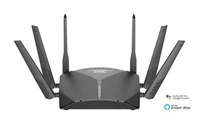 D-Link DIR-3040 3000Mbps || Tri-Band Wi-Fi Router with Advanced Wi-Fi | Mesh & Fast Combined Wi-Fi speeds of up to 400 Mbps (2.4 GHz) + 866 Mbps (5 GHz) + 1733 Mbps (5 GHz) Gigabit Ethernet Ports