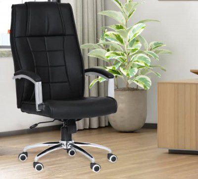 Da URBAN® Godwin High Back Revolving Leatherette Ergonomic Home & Office Executive Chair (Black)