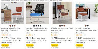 Da Urban Office Chairs from ₹1570