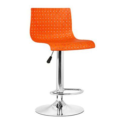 Da URBAN Presho Height Adjustable & Revolving Bar Stool/Kitchen Chair/Cafetaria Chair Orange