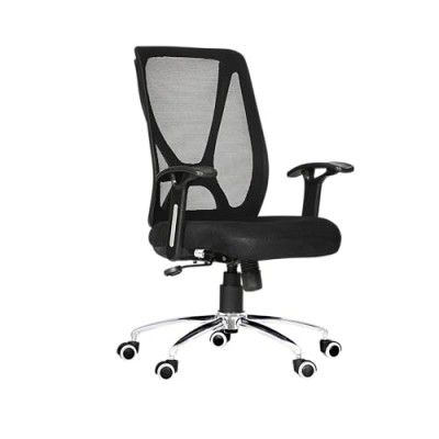 Da URBAN® Xcess Mid-Back Revolving Mesh Ergonomic Chair for Home & Office with Tilt Lock Mechanism, Armrest & High Comfort Seating (Black)