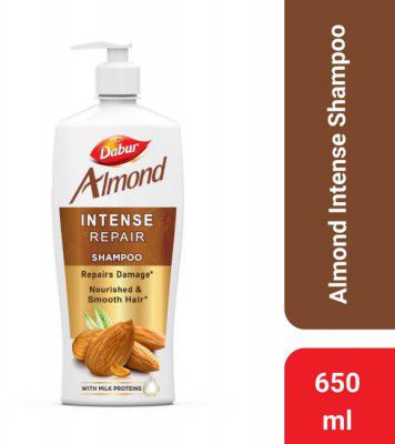 Dabur Almond Intense Repair Shampoo for Dull, Dry and Weak Hair (650 ml)