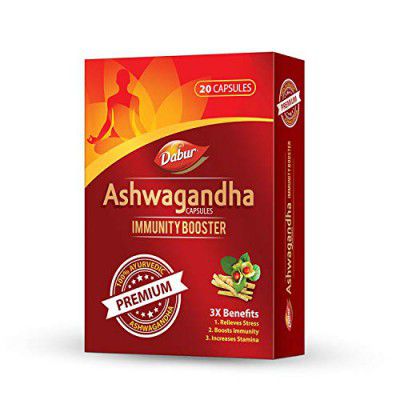 Dabur Ashwagandha Capsules Immunity Booster - 20 Capsules