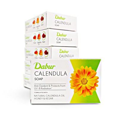 Dabur Calendula Soap - 450g (Pack of 6, 75g each)