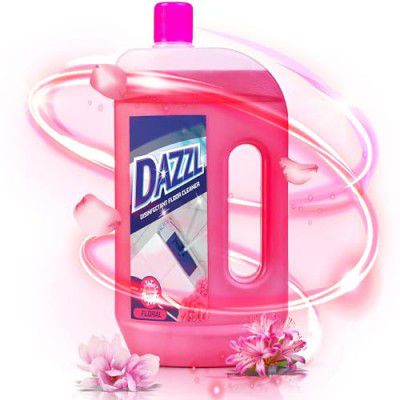 DABUR Dazzl Disinfectant Surface & Floor Cleaner Liquid, Floral Fragrance- 2 Litre | Suitable For All Floor Cleaner Mops | Kills 99.9% Germs| Tile, Marble & Granite Cleaner