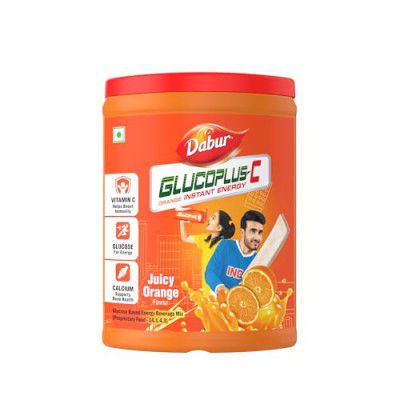 Dabur GlucoPlus-C Instant Energy Glucose Juicy & Tasty (Orange Flavour) - 800g | Glucose Replenishes Energy | Vitamin C helps Boosts Immunity