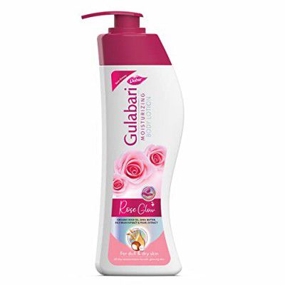 Dabur Gulabari Moisturizing Body Lotion - 400ml For Dry & Dull Skin, Made with 100% Organic Rose Oil