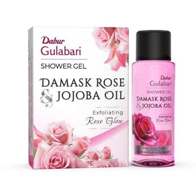 DABUR Gulabari Shower Gel - Damask Rose & Jojoba Oil - 30 ml |Exfoliating Rose Glow| Beautiful Damask Rose Fragrance| 100% Soap Free Body Wash