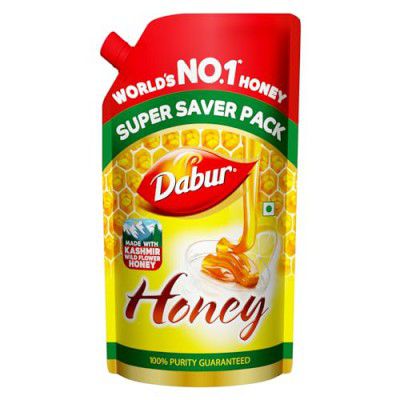 Dabur Honey - 750g Refill Pouch | 100% Pure | World's No.1 Honey Brand with No Sugar Adulteration