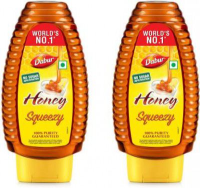 Dabur Honey Squeezy:100% Pure World's No.1 Honey Brand with No Sugar Adulteration (2 x 700 g)