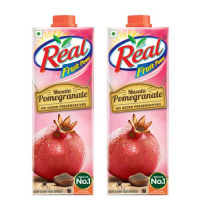 DABUR Real Fruit Juice, Masala Pomegranate, 1L Box (Pack Of 2)