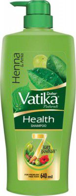 DABUR VATIKA Health Shampoo, With 7 natural ingredients, Controls Frizz  (640 ml)