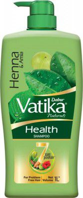 DABUR VATIKA Health Shampoo, With 7 natural ingredients, Controls Frizz  (1 L)