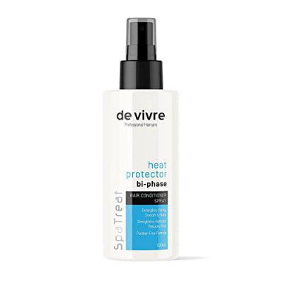 de vivre Bi-Phase Hair Heat Protection Leave-In Conditioner/Serum Spray For Hair Straightener 100ml