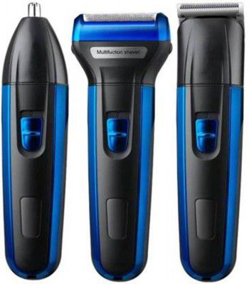 Dealsure Professionals Design 3 in 1 Perfect Shaver, Hair Clipper and Nose Trimmer Rechargeable Beard And Moustaches Hair Machine And Trimming With Cord And Without Cordless Use (Black Colour)