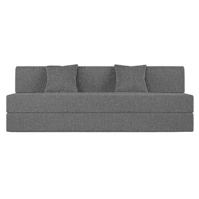 DECOR STUDIOS Sofa Cum Bed -Sofa Three Seater, Sofa Bed 6X6 Feet (Fabric, Jute Grey)