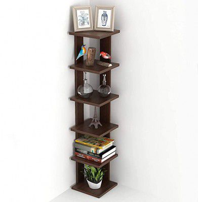 DECORVAIZ Beautiful Engineered Wood Multi-Tier Wall Mounted Corner Shelf