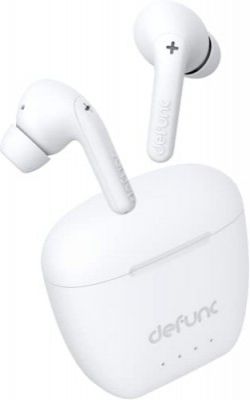 Defunc True Audio Wireless TWS Earbuds 30 Hours Playtime - Compatible with iOS & Android with App Control Music Experience (White)