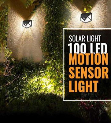  Delightful Decor 5.5V Panel 800mAh Battery 120  Wide Angle Wireless Motion Sensor LED Solar Garden Light (Black)