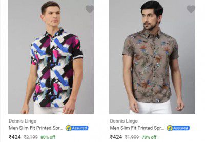 Dennis Lingo Casual Shirts upto 80% off