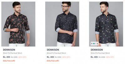 Dennison Mens Formal Shirts Upto 80% Off