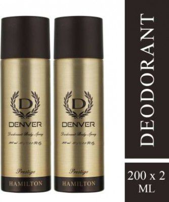 DENVER Prestige Combo Deodorant Spray - For Men  (400 ml, Pack of 2)